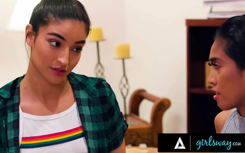 Emily Willis & Ember Snow's Hot Fuck Romp to Break their Graduation Curse!