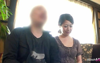 Japanese Couple Explore Creampie Fetish with Husband Watching