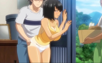 Japanese Busty Brunette Loves Hentai Cock Sucking