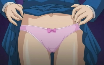 Japanese Schoolgirl Shows Off Her Panties to Her Crush in Hentai Video