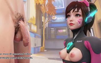 Dva's Uncensored Hentai Blowjob in Overwatch Cosplay