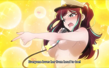Mahou Shoujo ni Akogarete (H Anime) - ENF, CMNF MMD ~ A Brunette Bombshell Strips Down to Her Microphone!