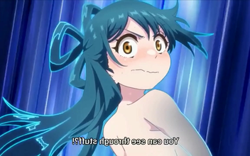 Revealing Anime Girls with Blue Hair ~ MMD CMNF ENF Scene from 'Mato seihei no Sureibu''
