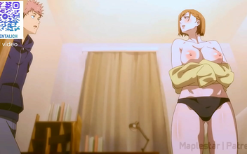 Nobara Kugisaki ~ Sexy Anime Babe Sucks Cock and Jizzes on Tits during Magic Battle