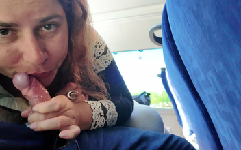 MILF Gets Seduced by Exhibitionist on Bus as He Jerks off & Cums - Must-Watch!