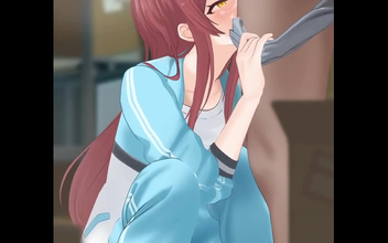 Japanese Sultry Brunette Pleasures Herself with a Hard Cock!