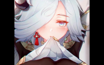 Japanese beauty Shenhe enjoys a delicious creampie!