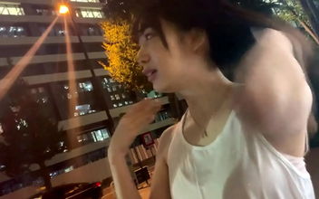 Japanese Wife Gets Excited by Running in Front of Royal Palace! Climaxes with a Juicy Squirt! Part 1