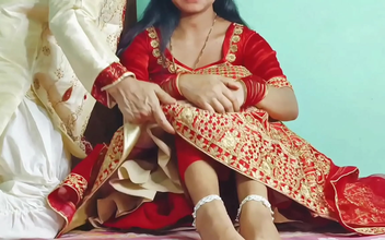 Experience the Sensual Allure of a Luscious Indian Enchantress in a Traditional Arrange Marriage Suhagrat
