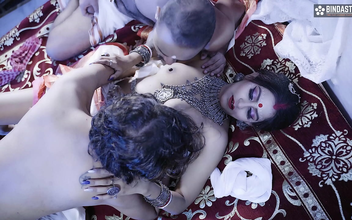 Welcome to our world of threesome ecstasy - How a newlywed woman pleasures her husband and his best friend on