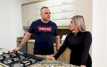 Threesome Alert! My Stepsibling and Step Dad in the Kitchen - Naty Delgado, Blaze Ranger, and Xavi