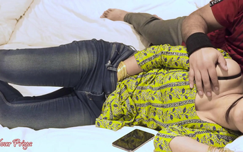 Indian Stepsis Priya Near Orgasm as Stepbrother Caught Her Red-Handed with Phone