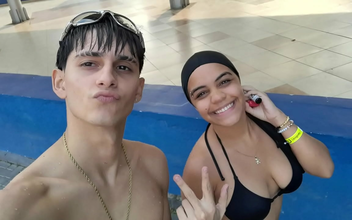 Luscious Sister-Brother Duo's Erotic Pool Photoshoot - Spanish Homemade Porn